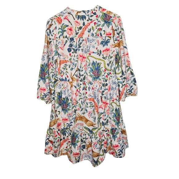 Anthropologie KELLY LOUISE JUDD Whimsical Flannel Sleep Dress Small Rabbits - Picture 7 of 9